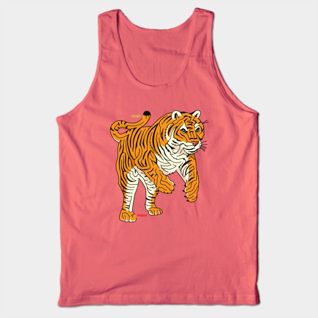 A-Maze-ing Tiger Tank Top by ThirteenthFloor